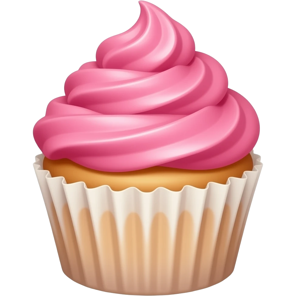 Cupcake with pink icing emoji