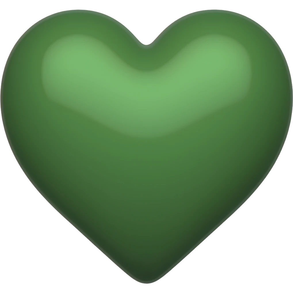 dark green heart emoji emoji