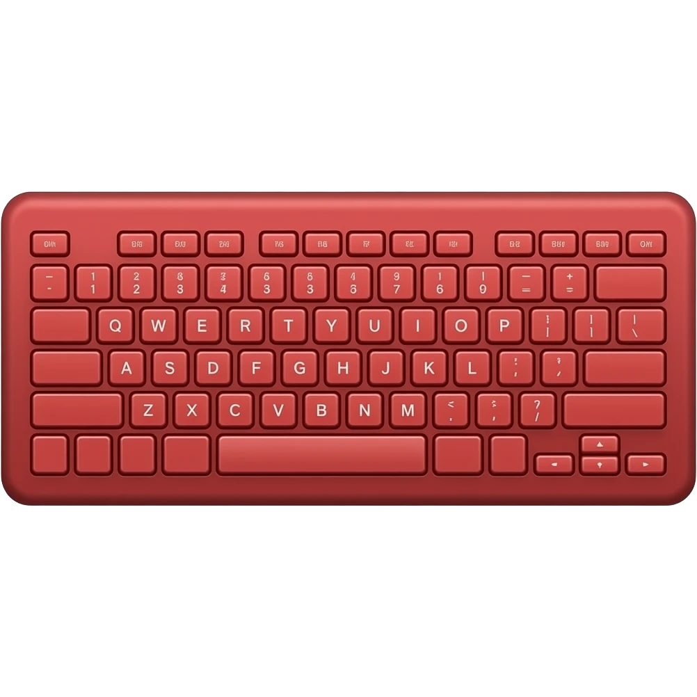 red keyboard emoji
