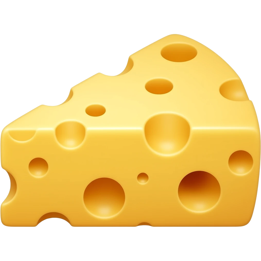 A thick cheddar cheese emoji