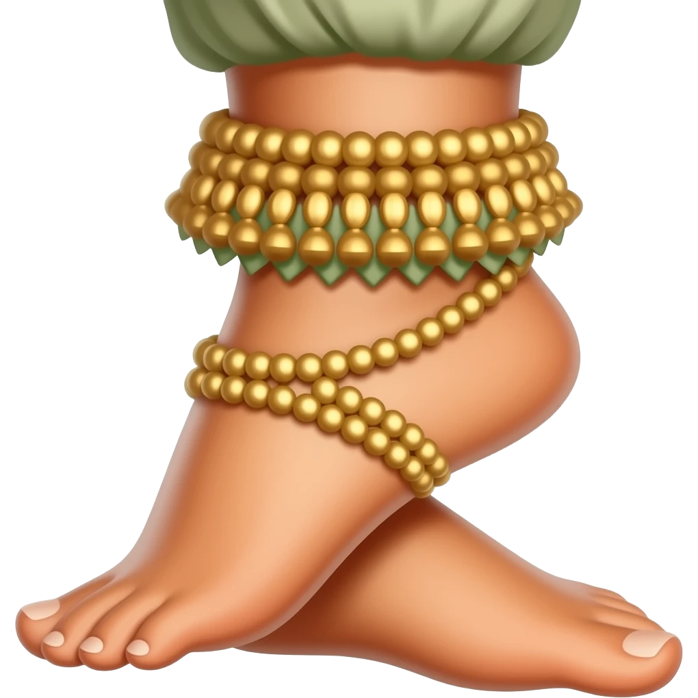 The ghungroos of leg bharatnatyam only payal emoji