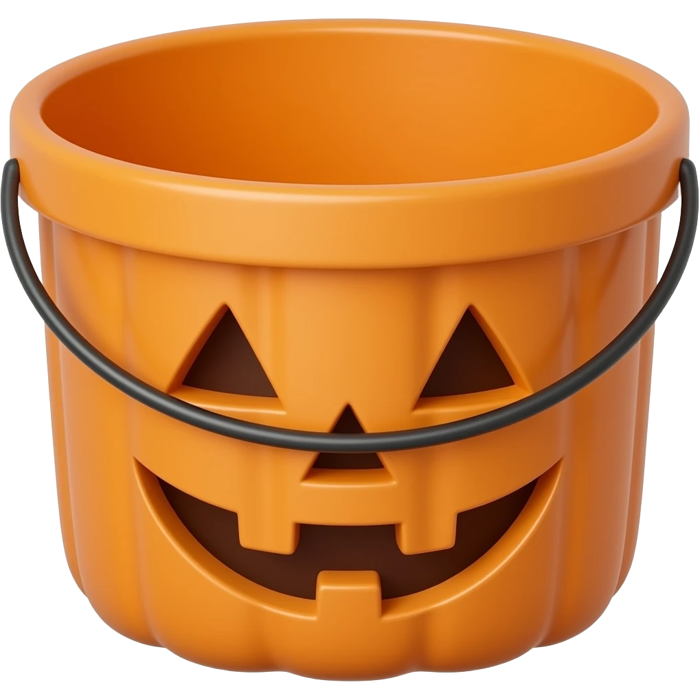 plastic pumpkin  halloween bucket empty emoji