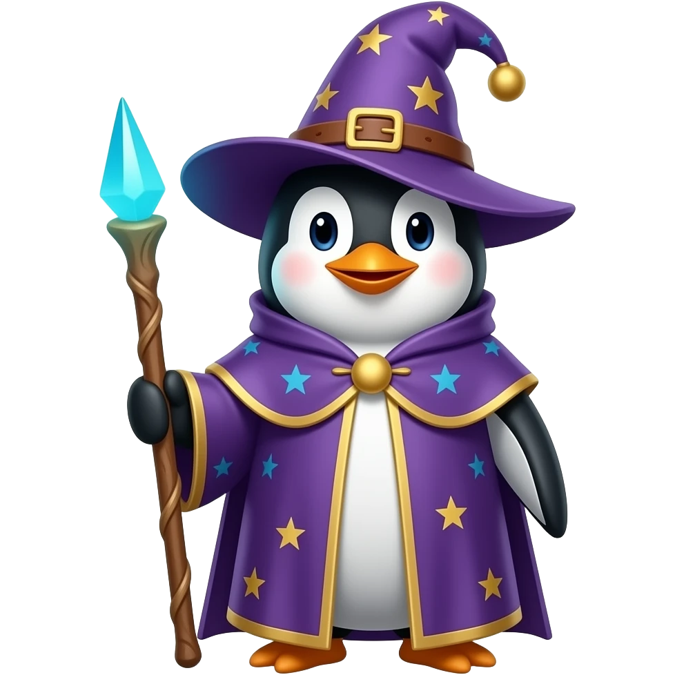 Penguin Wizard emoji