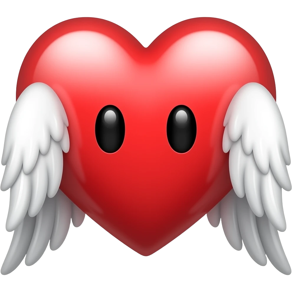 Red heart wings emoji