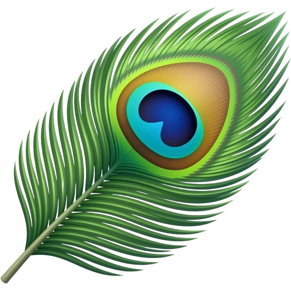 Make emoji of peacock feather emoji