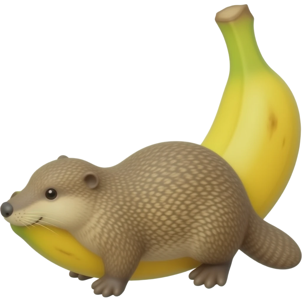 The platypus (Ornithorhynchus anatinus) is a banana. emoji