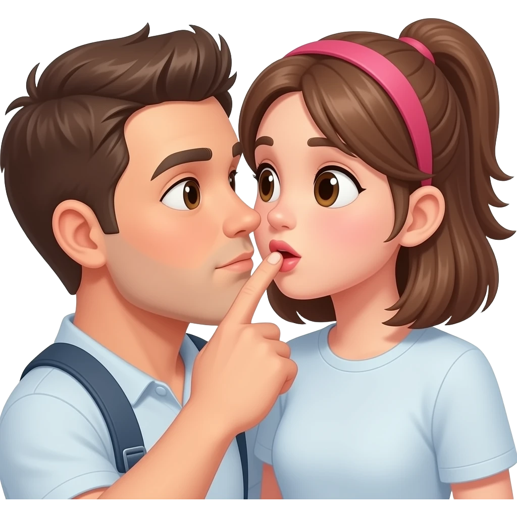 girl suck guy's finger emoji