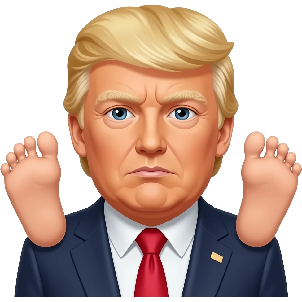 Donald trumps toes nails emoji