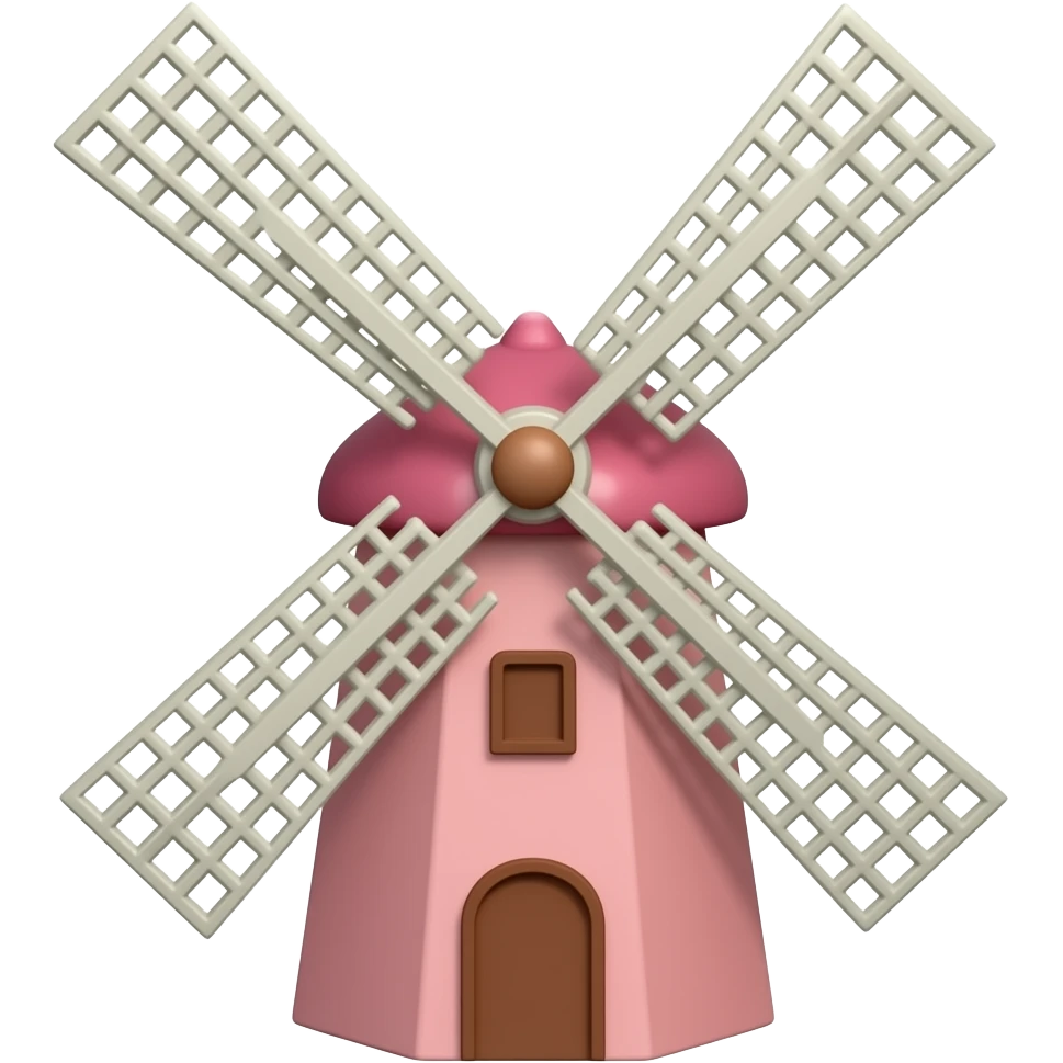 molino de viento rosado emoji