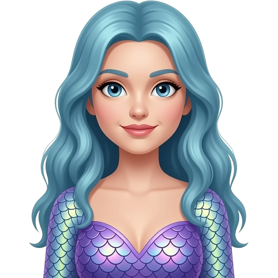 purple top mermaid woman only face and torso emoji