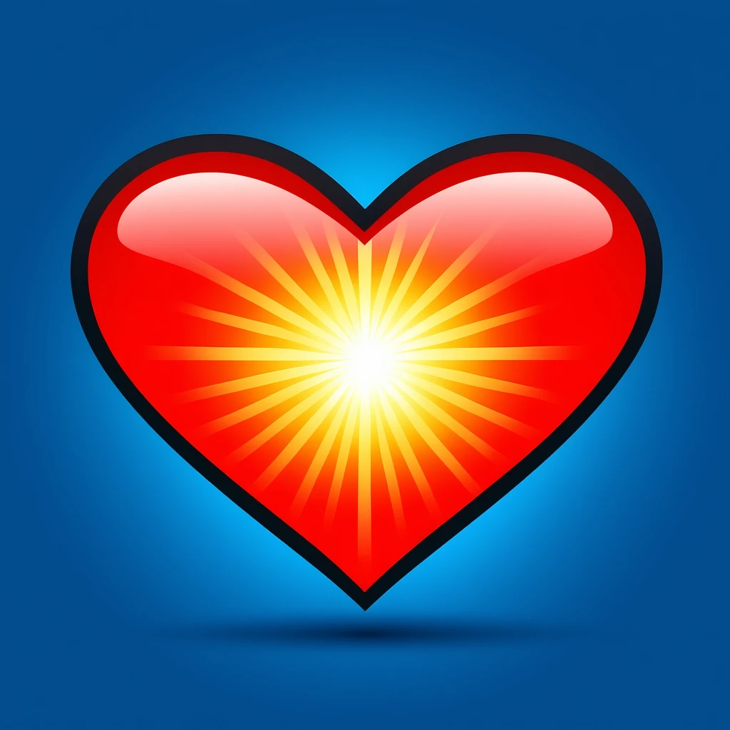 heart with a starburst pattern emoji