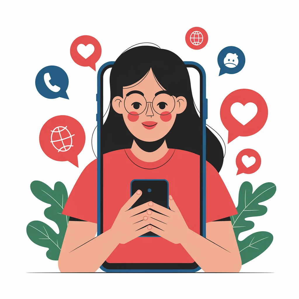 Friends' contacts in the phone emoji