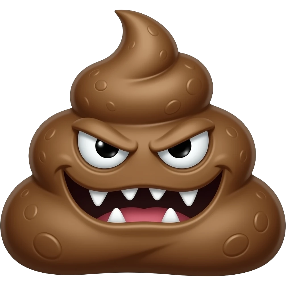 brown looks like poo but with a evil face emoji