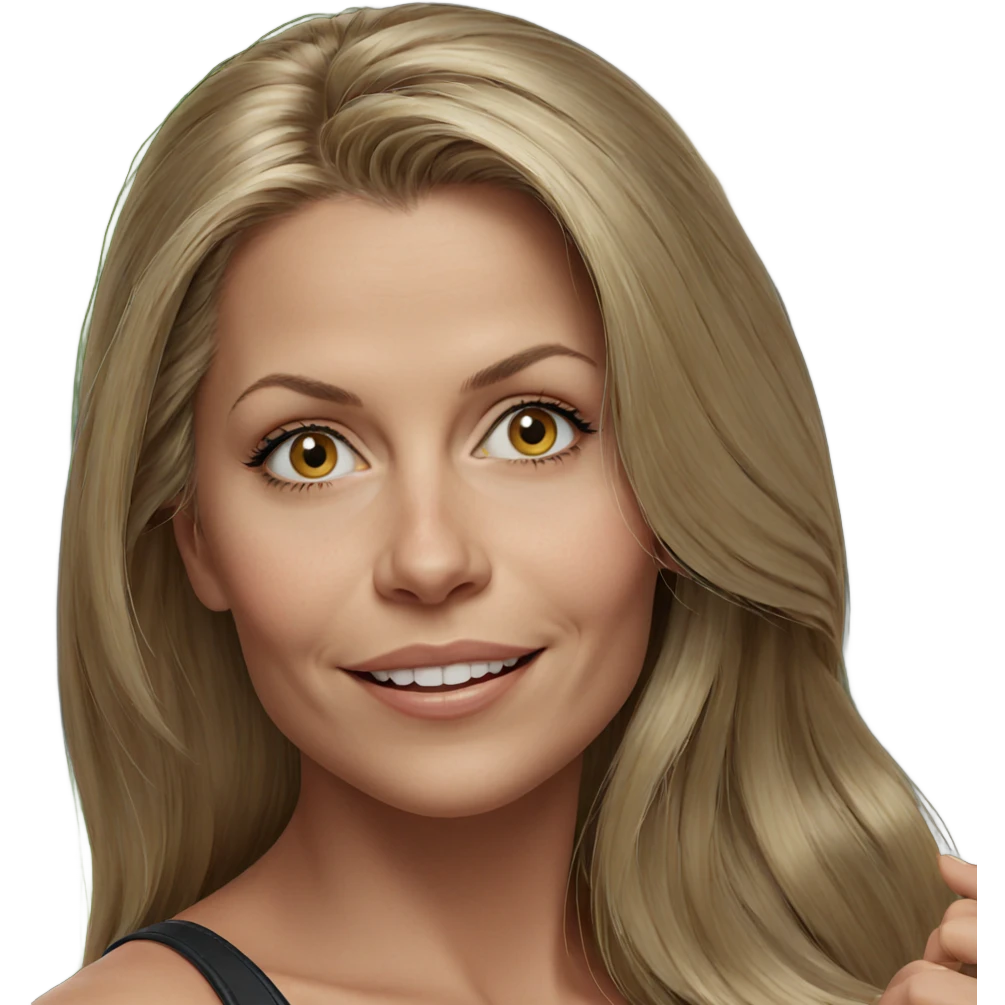 smiling blonde girl portrait emoji