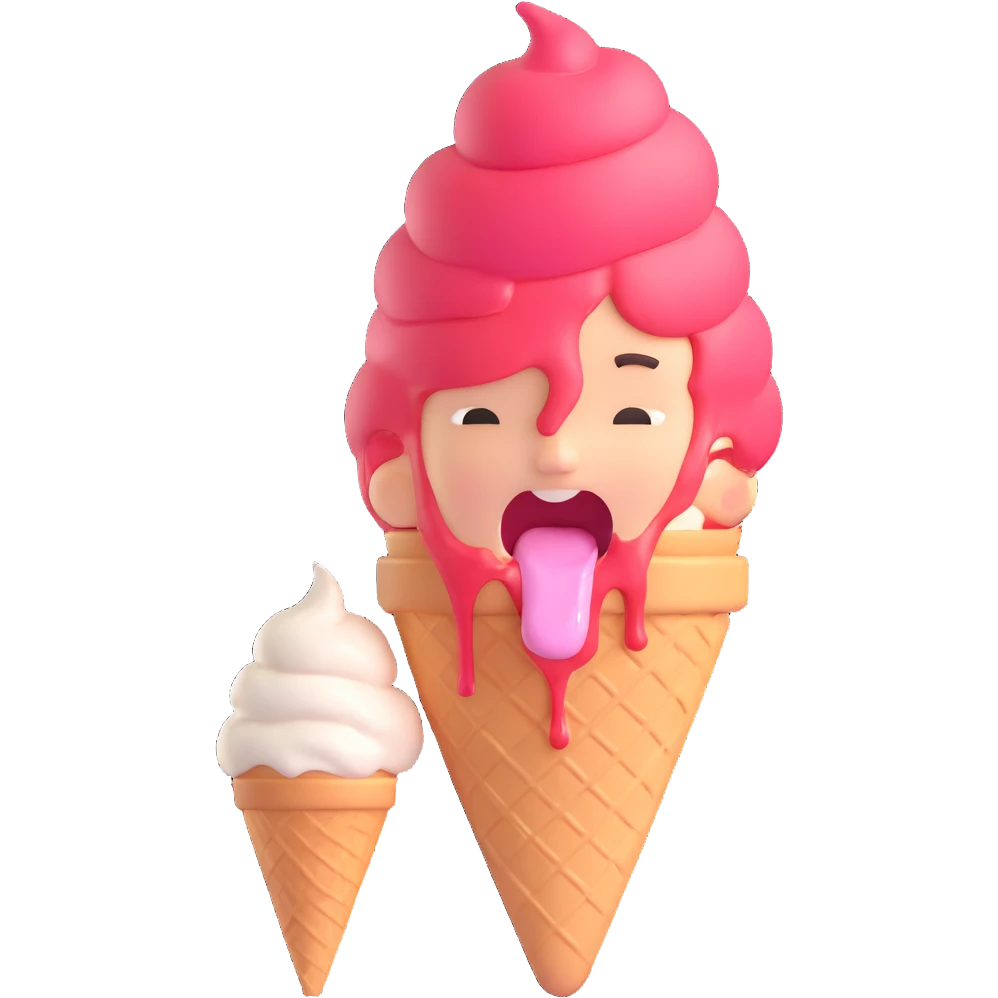face eating ice cream emoji