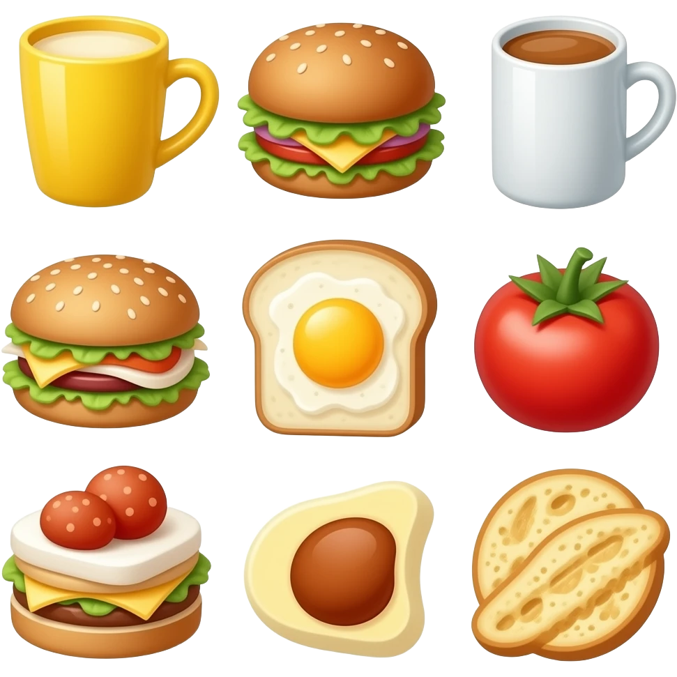 Breakfast foods emoji