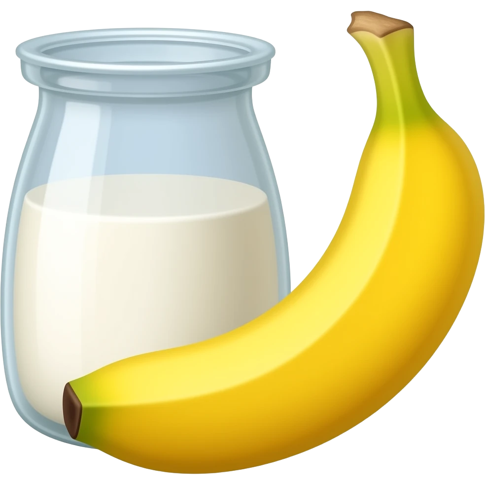 yoghurt and banana emoji