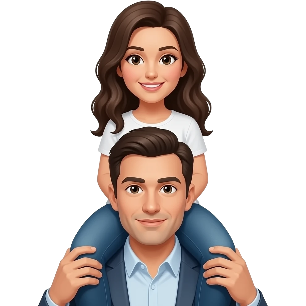 Woman straddling man emoji