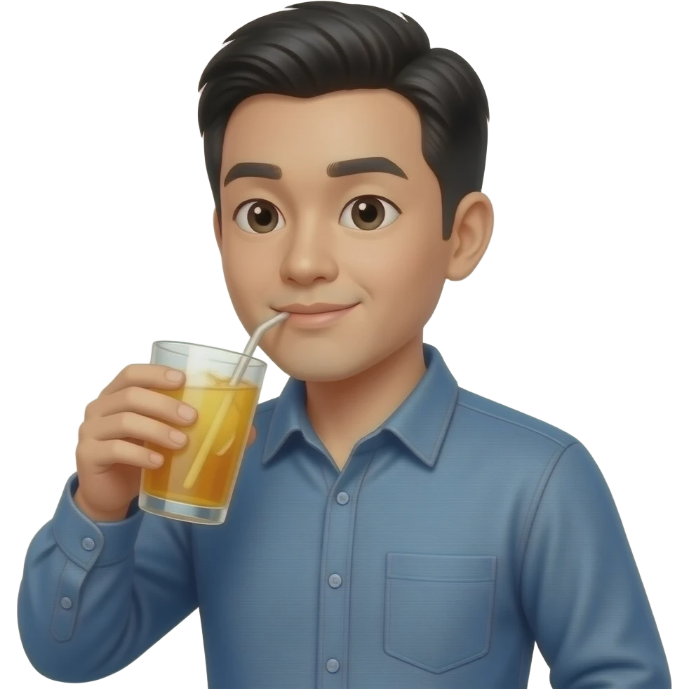 an asian who drinks emoji