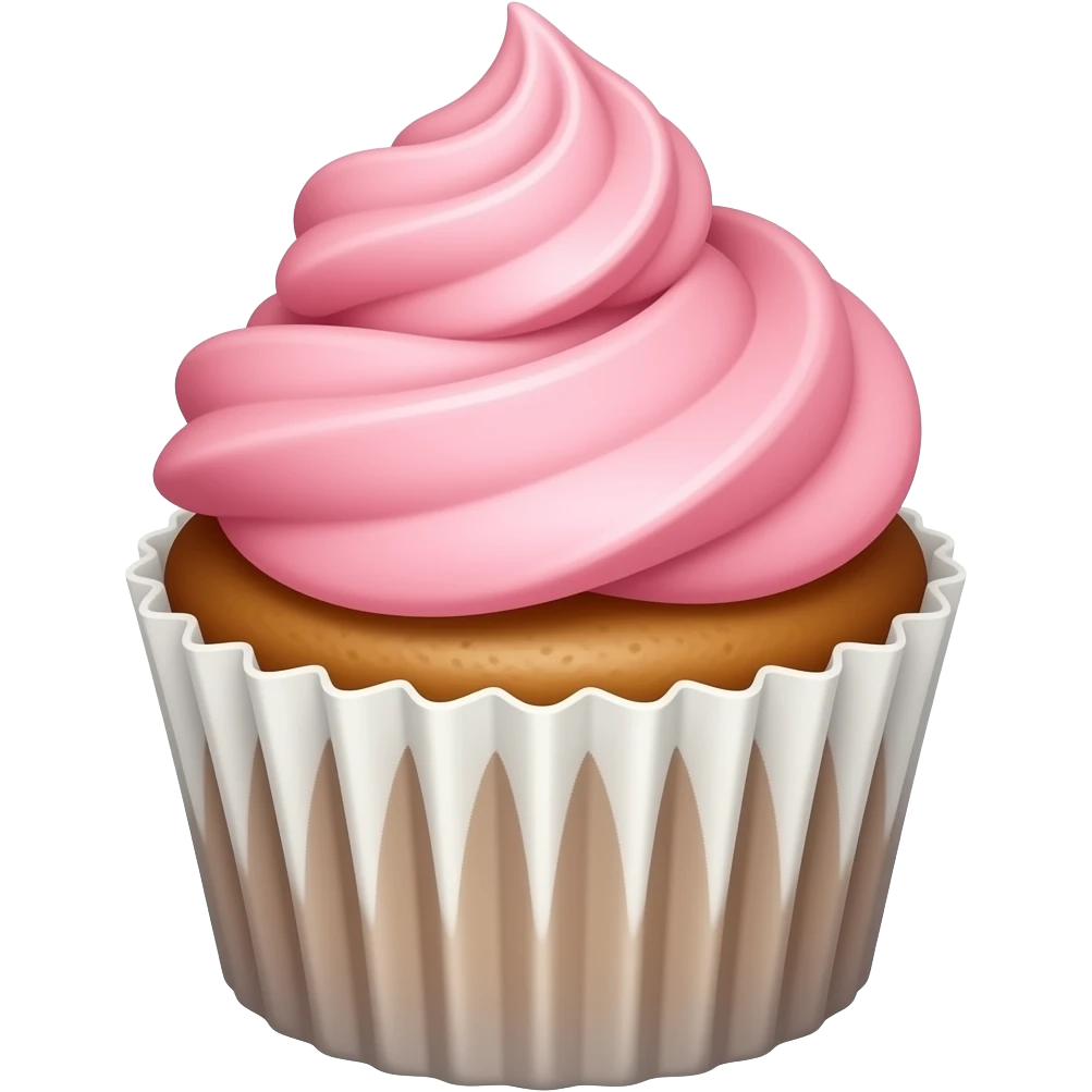 Cupcake with pink icing emoji