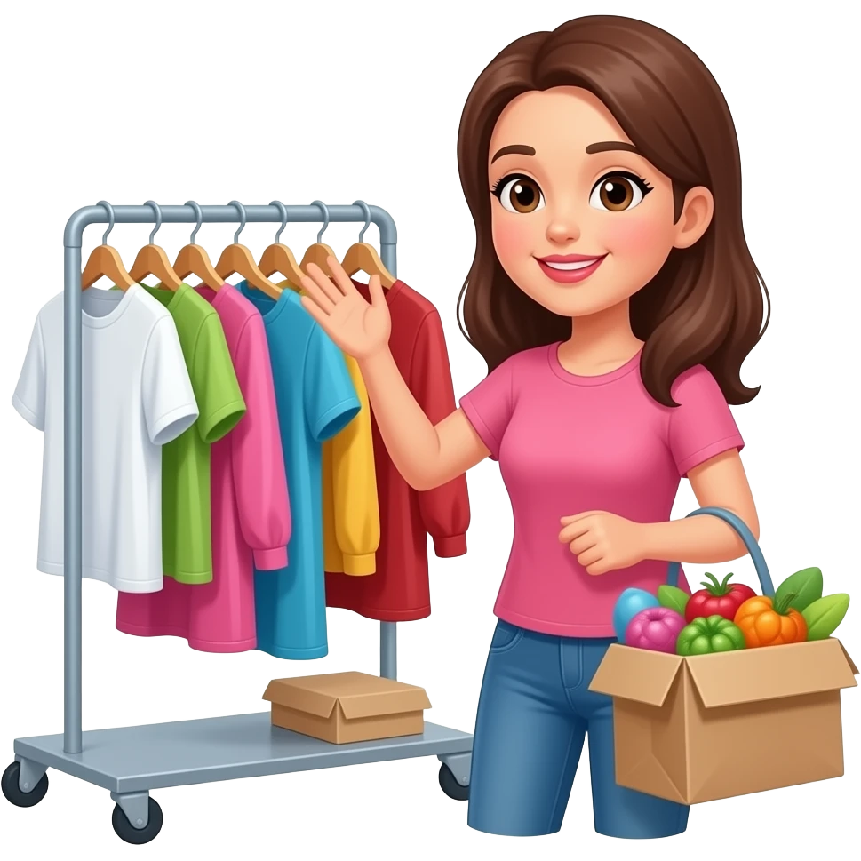 Bad clothes shopping woman emoji
