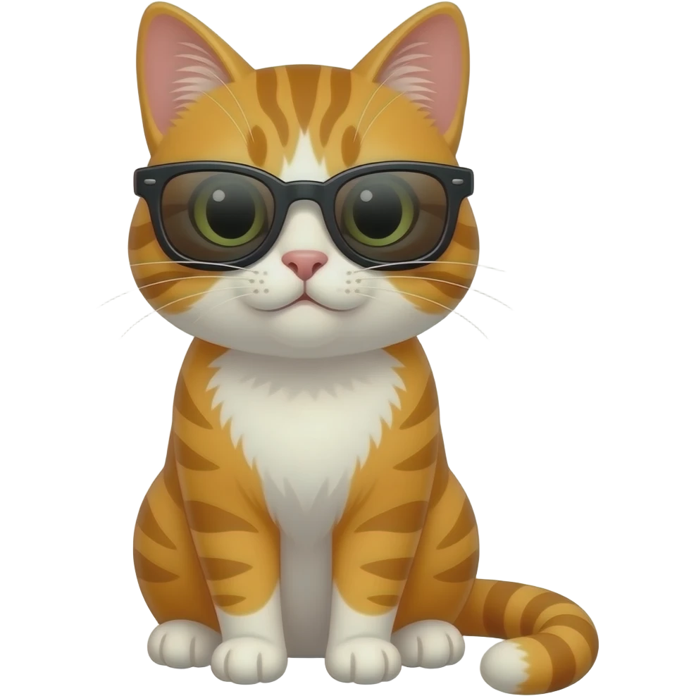 Cat wearing sunglasses emoji