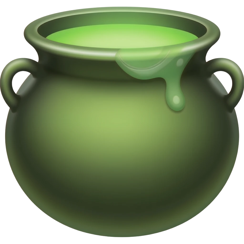 witch cauldron green emoji