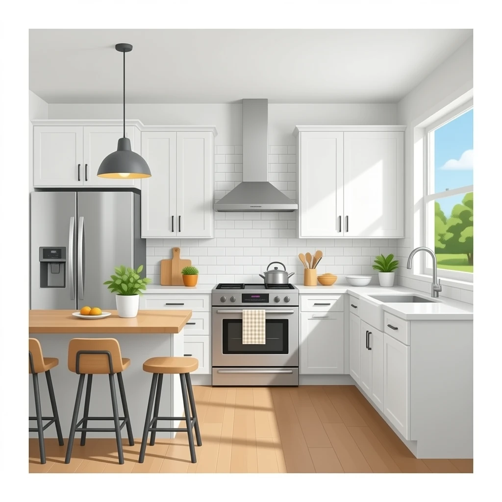 make this kitchen modern emoji