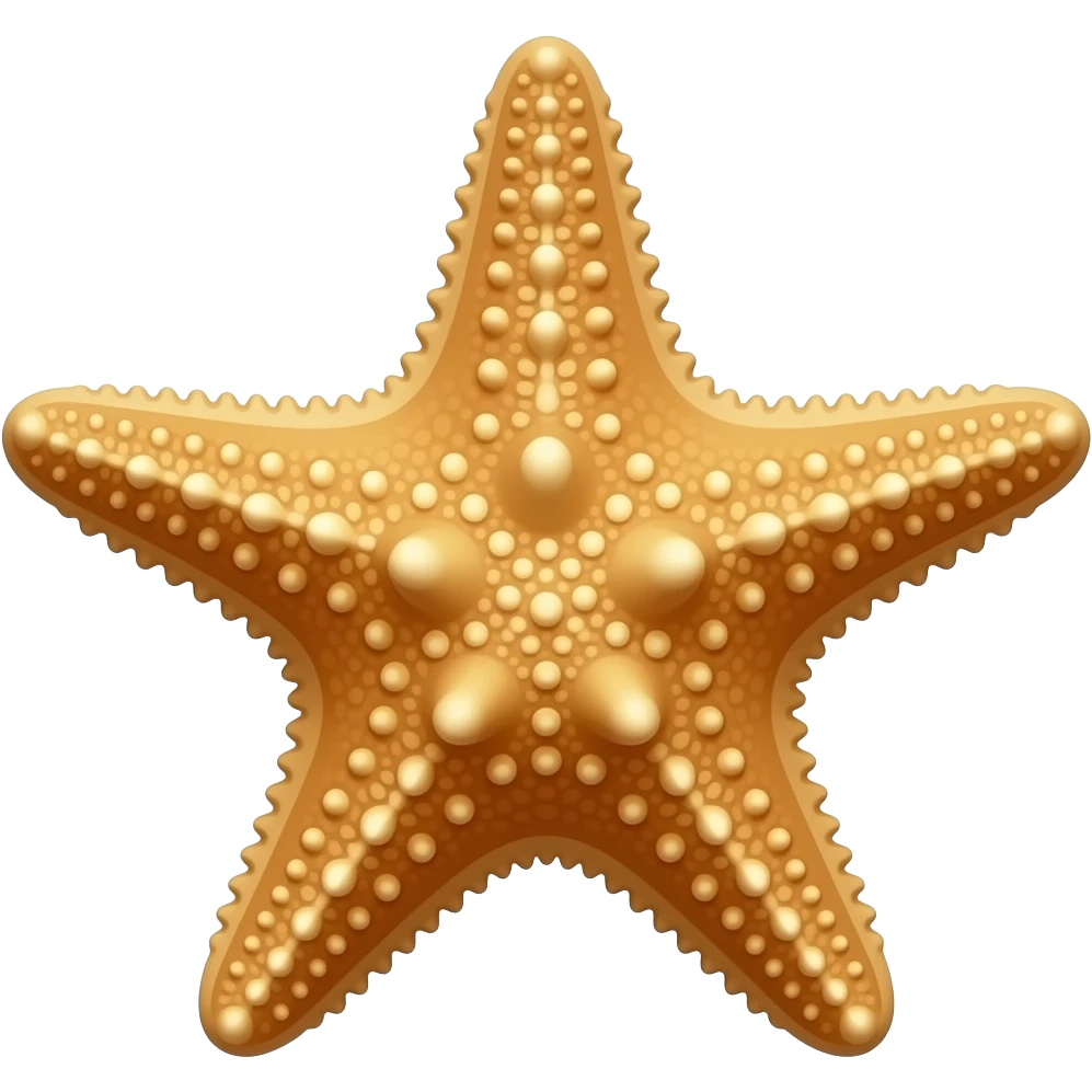 Seastar with one lifted ray emoji