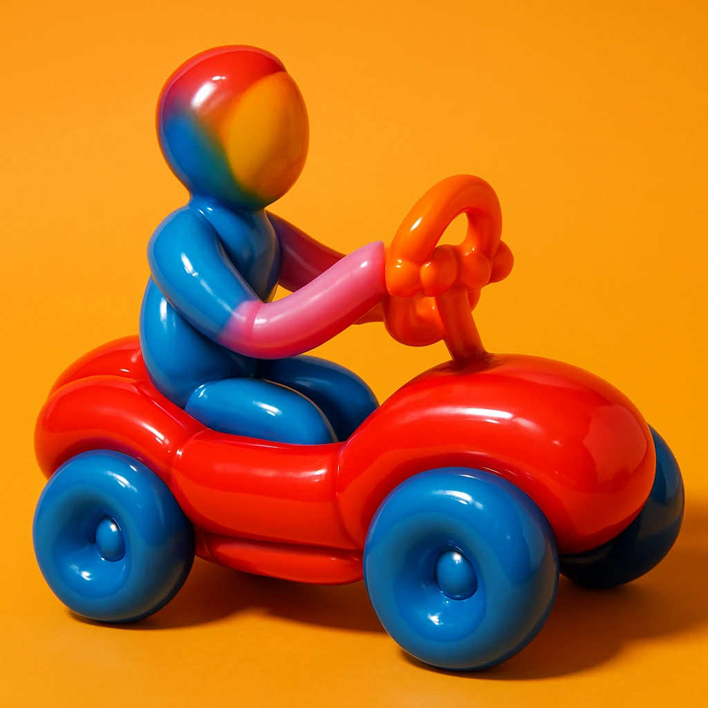 person driving a car emoji