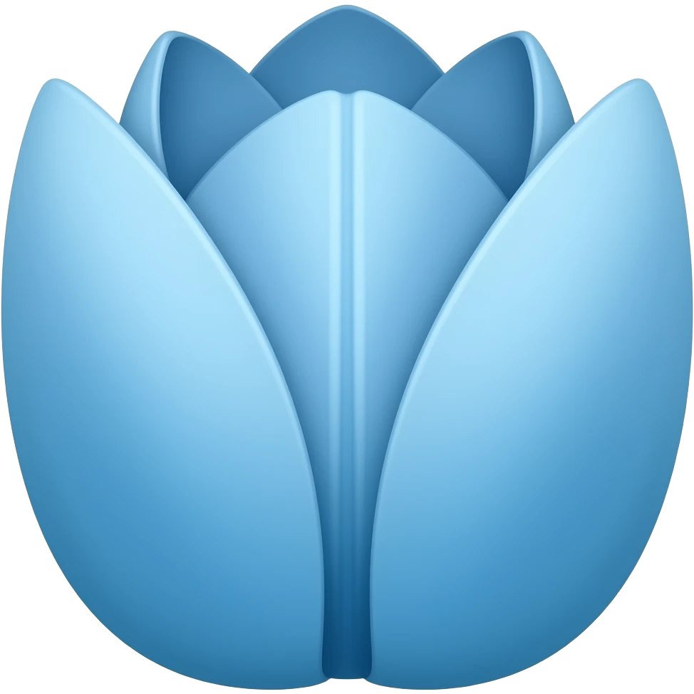 Emoji 🌷 azul emoji