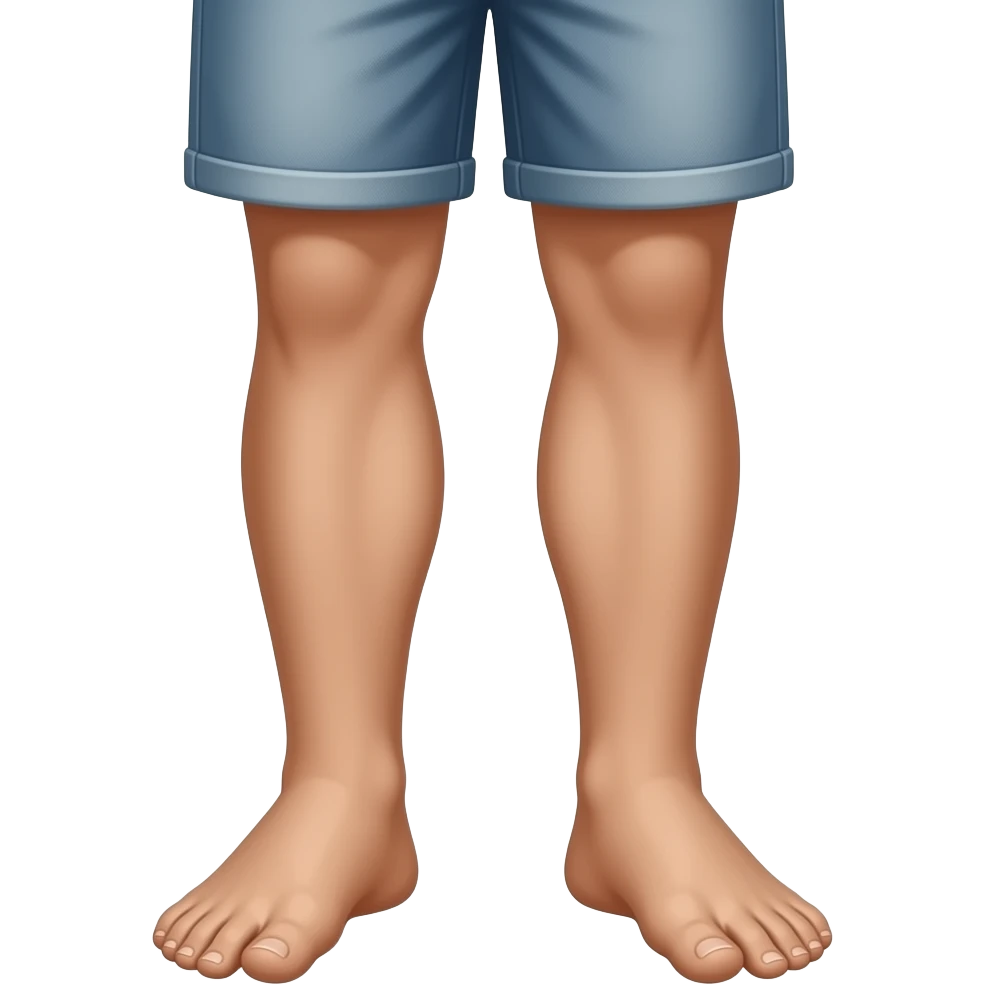 Man missing right foot emoji