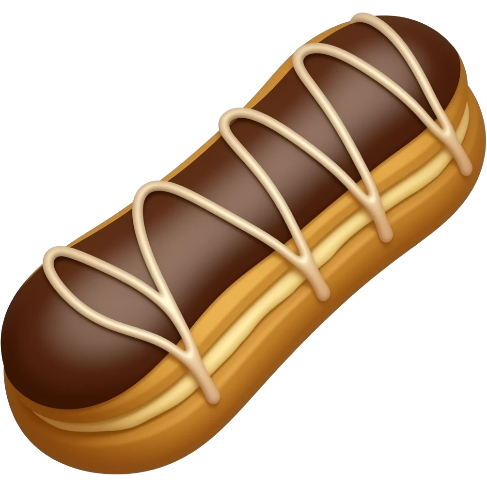 Éclair au café simple emoji