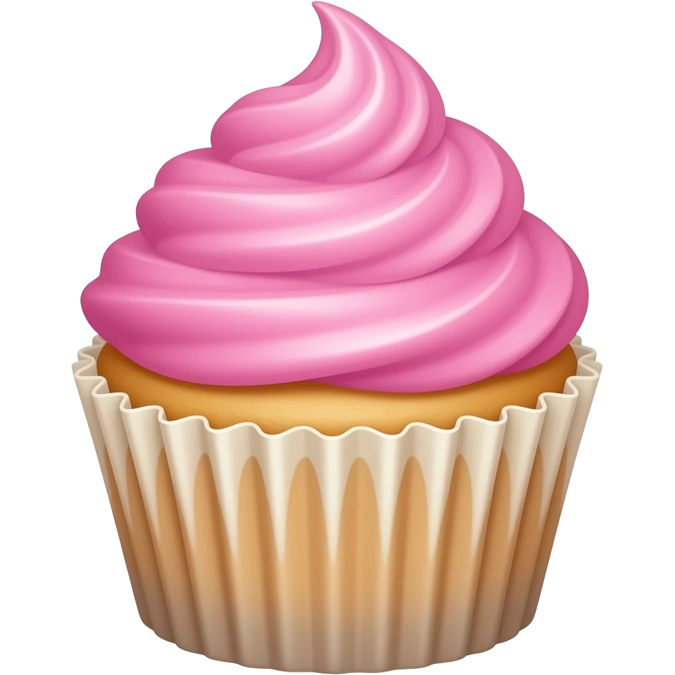 Cupcake with pink icing emoji