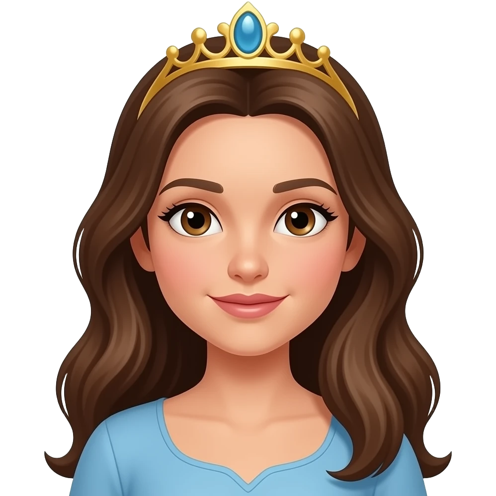 Princess Laila, blond-brunette, brown eyes, Australian emoji