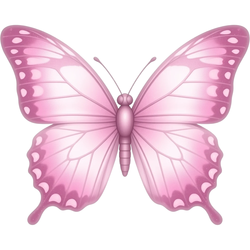 Baby pink sparkling dreamy lil butterfly glowing emoji