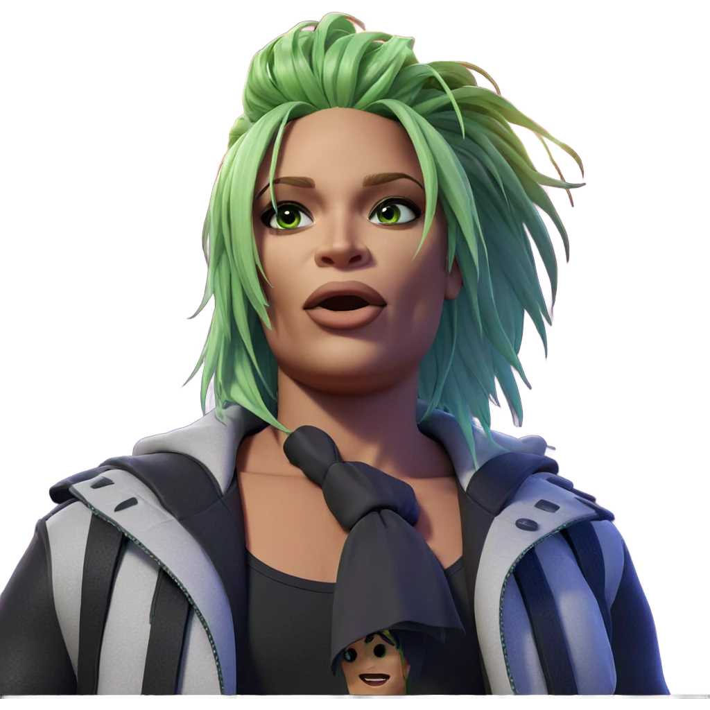 green haired boy solo portrait emoji