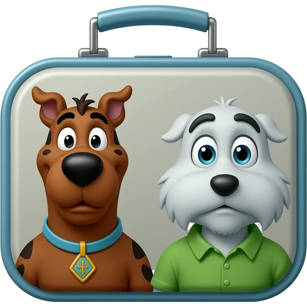 lonchera de Scooby Doo y Shaggy si que sean idénticos a ellos emoji