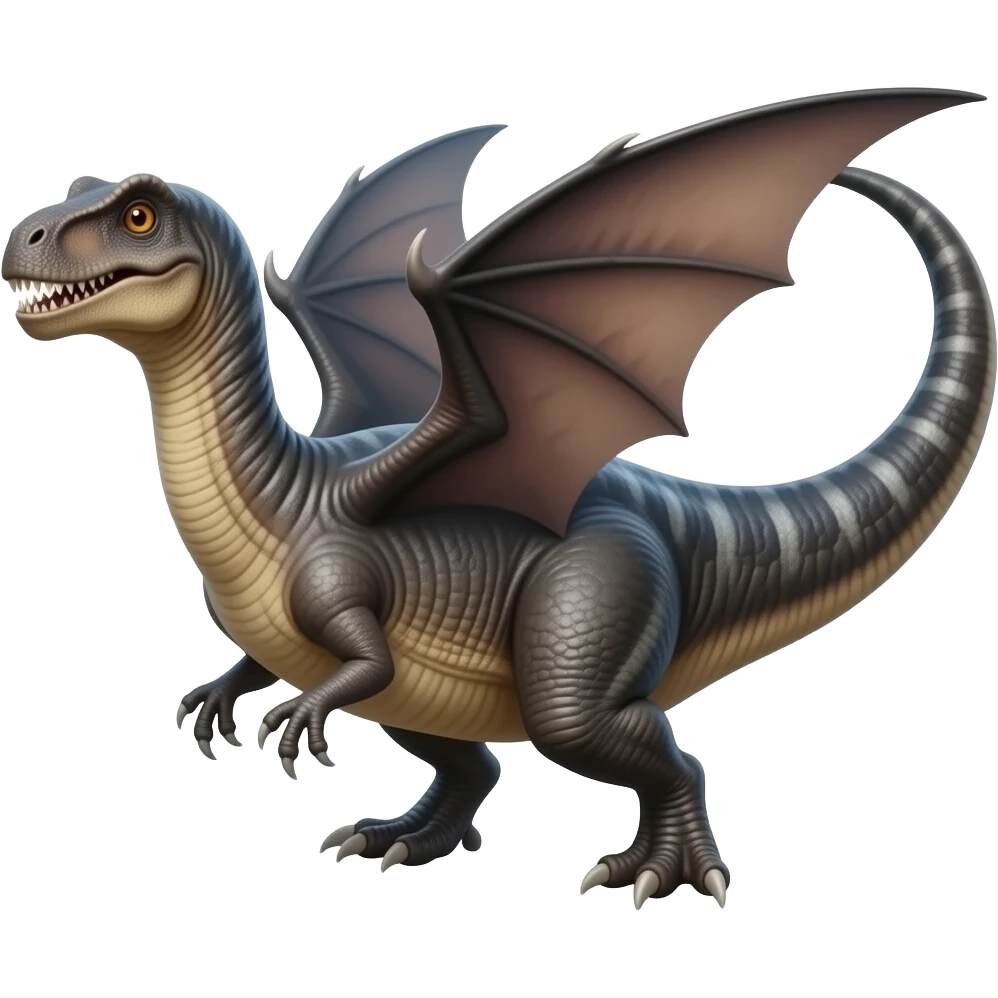 dinosaurio volando negro emoji