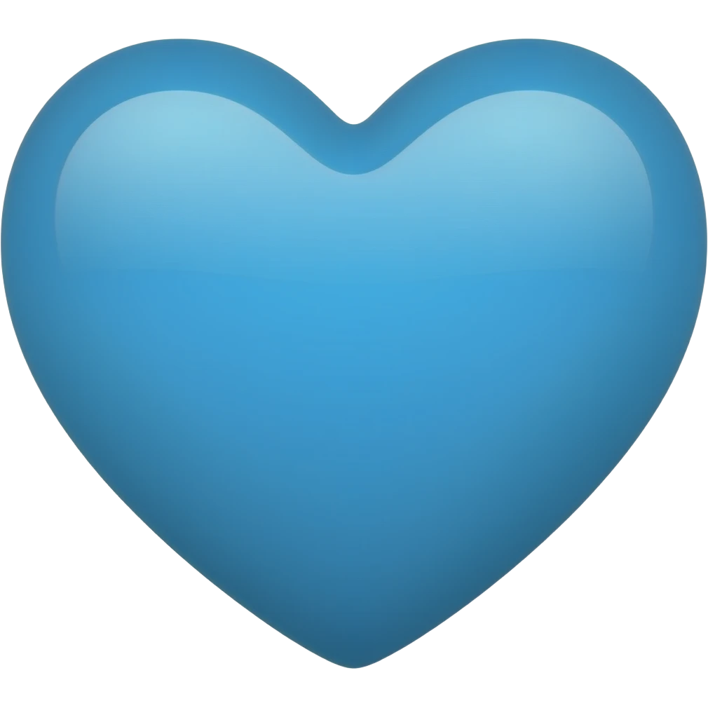 Coração azul bb emoji