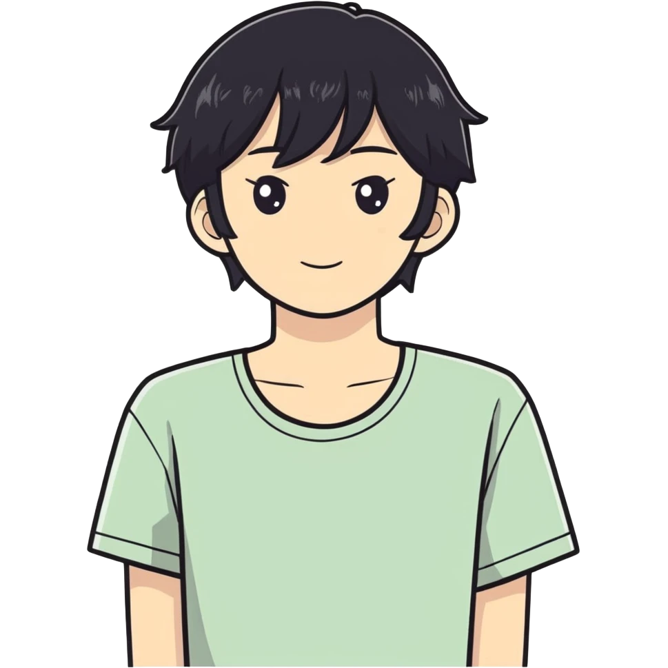 Black haired apuean emoji