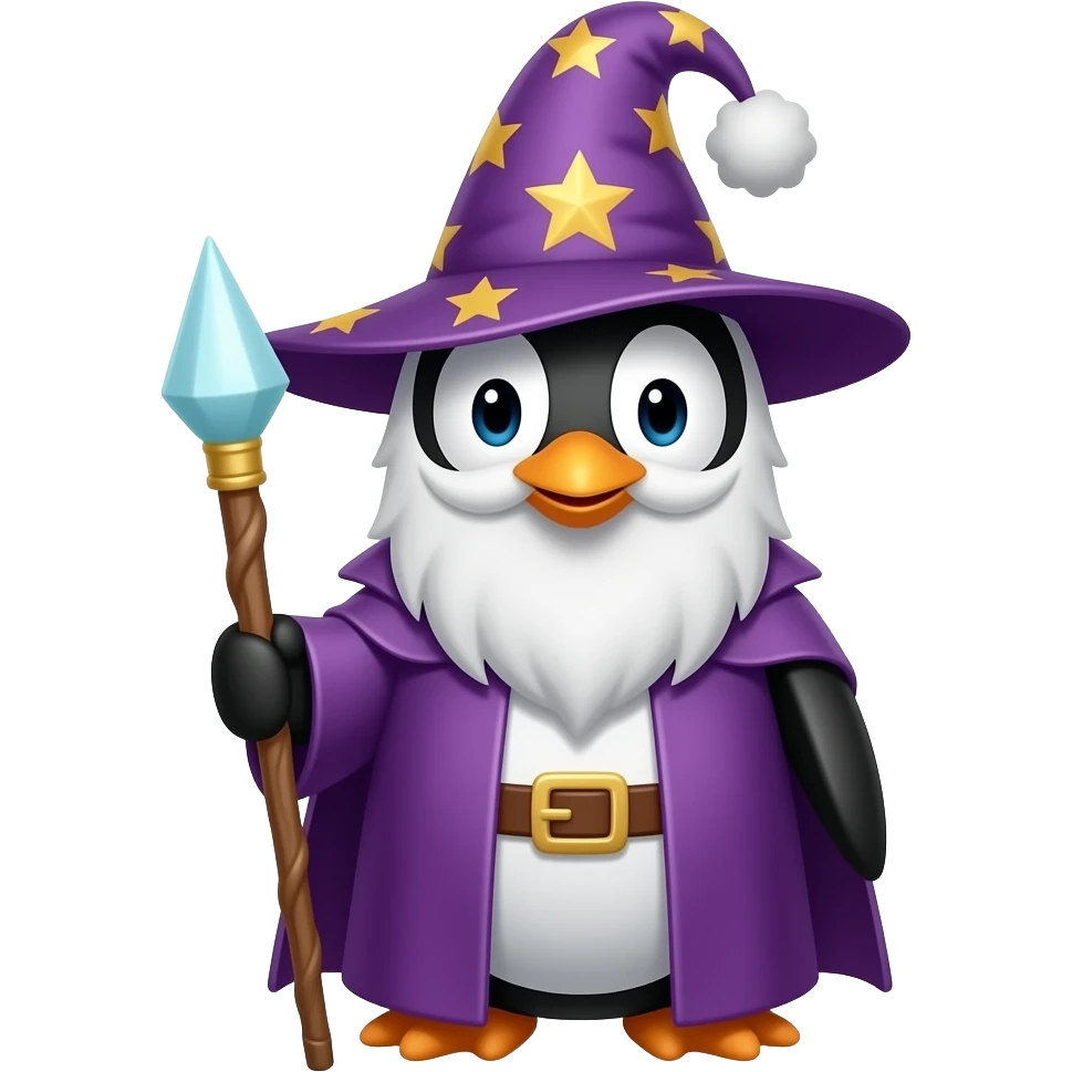 Penguin Wizard emoji