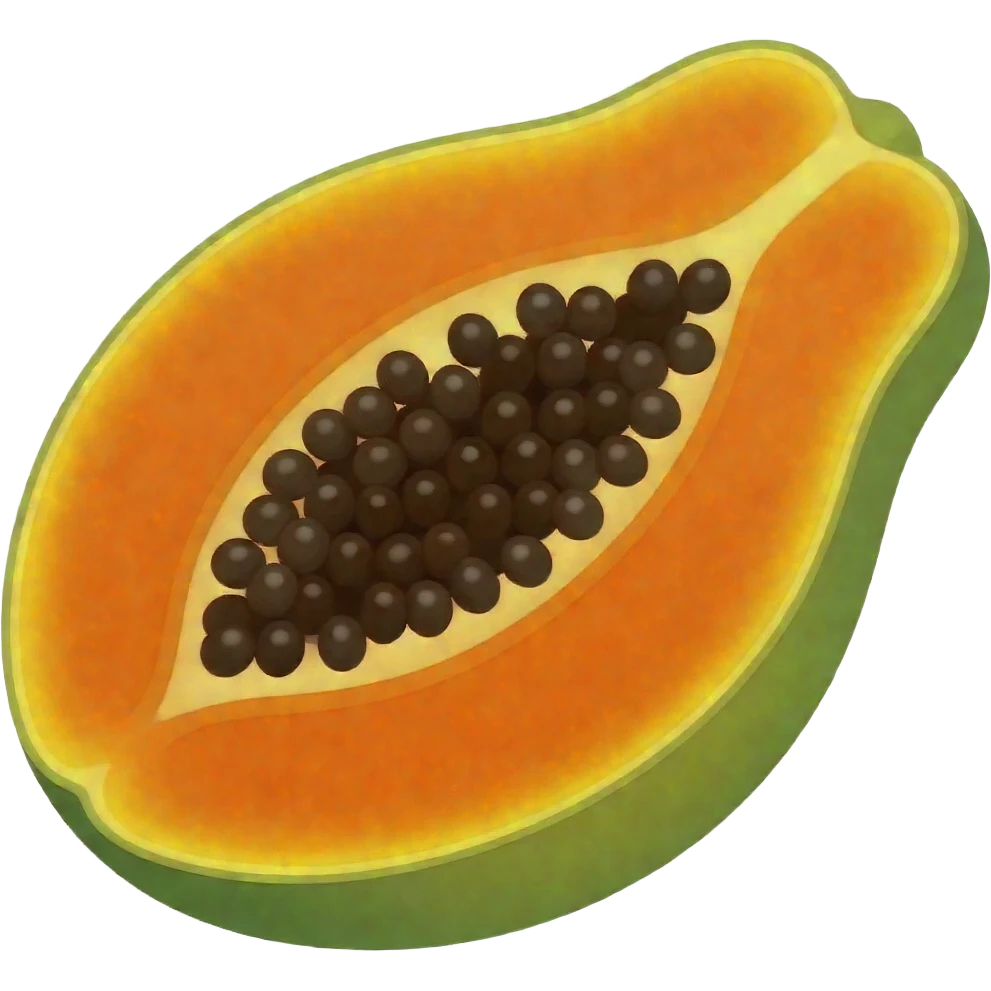 Una papaya emoji