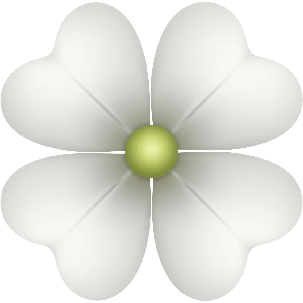 a four leafed white flower emoji