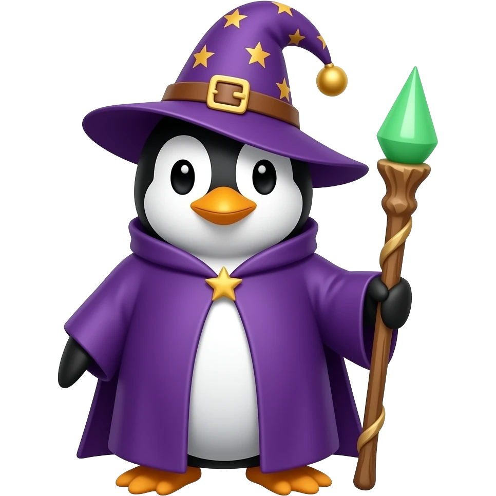 Penguin Wizard emoji