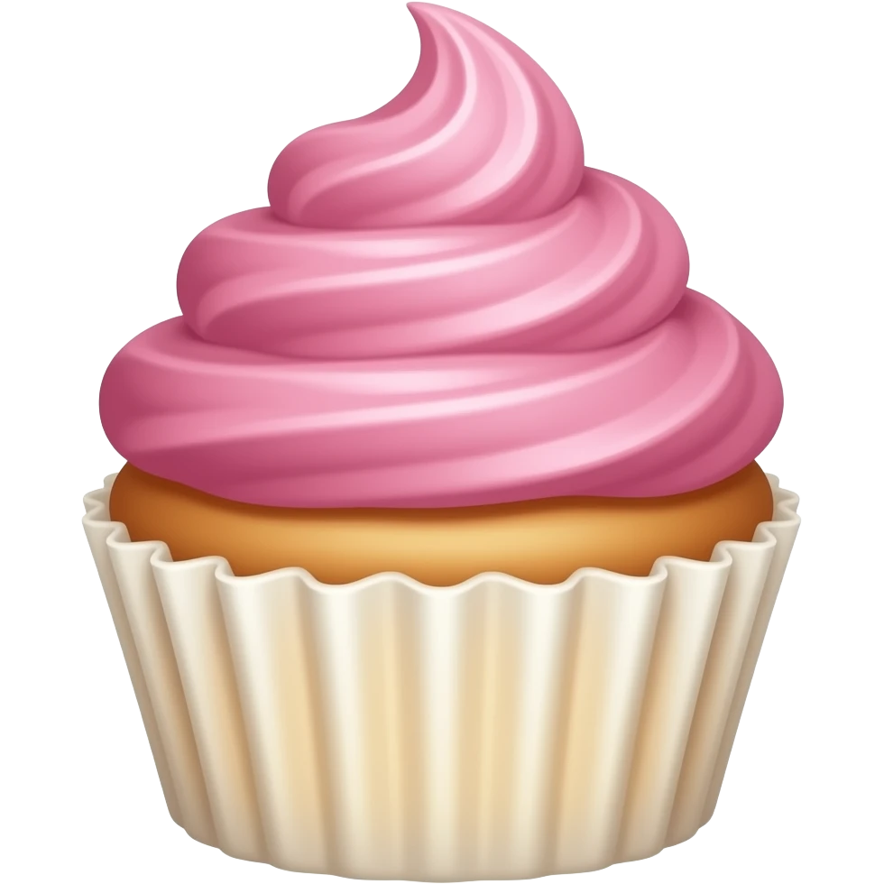 Cupcake with pink icing emoji