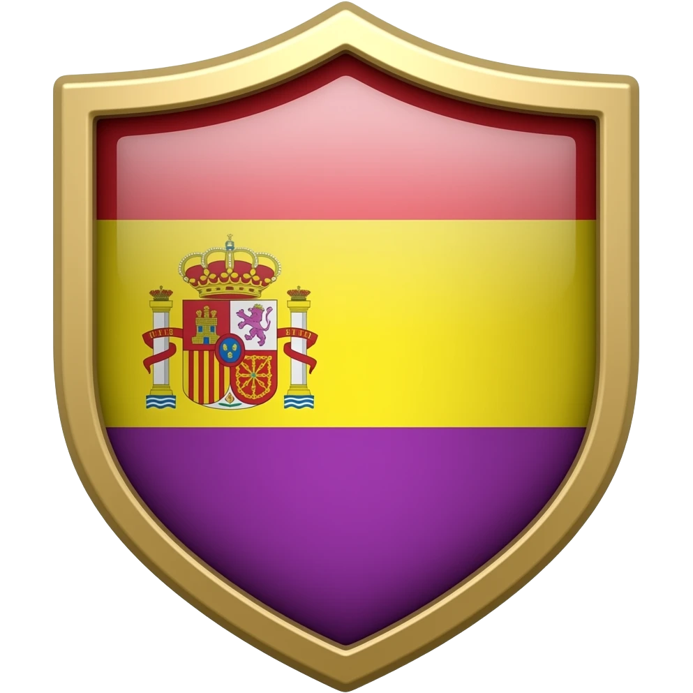 Bandera república española (roja amarillo lila) sin escudo. emoji