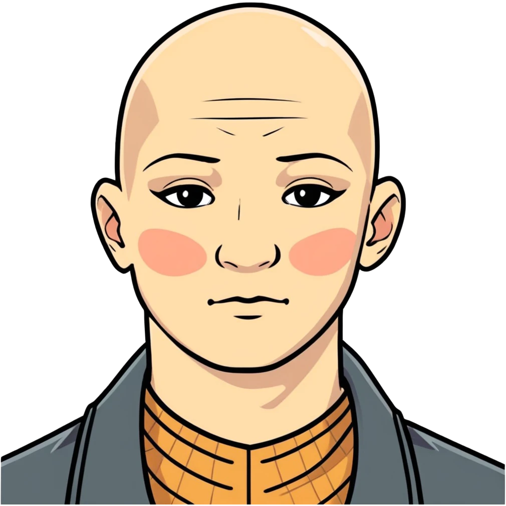 Bald dude wearing too much makeup  emoji