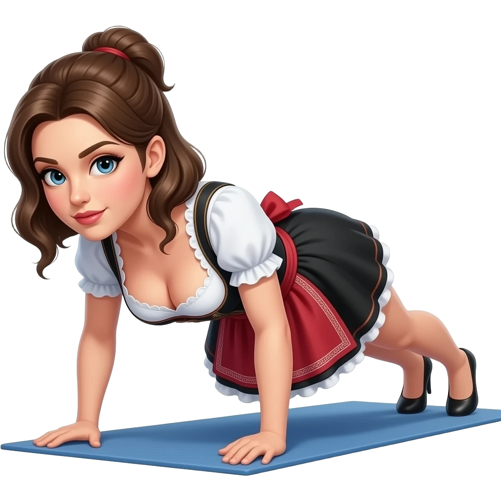 Mädel in dirndl bh xtreme push-up. die Brüste emoji