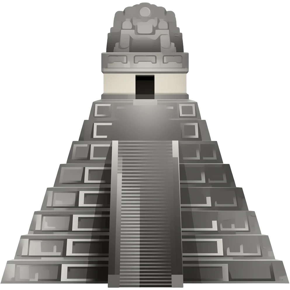 crea un emoji de tikal, solo deja la piramide emoji